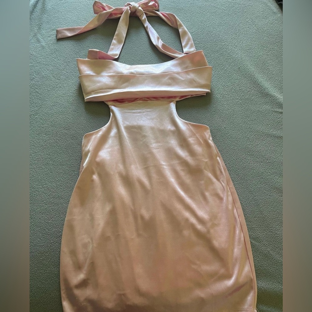 Pink Satin Lucy in The Sky Dress